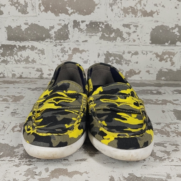 Cole Haan Penny Yellow Camo Slip On Casual Moc Toe Shoes Loafer O 595 - Picture 3 of 8
